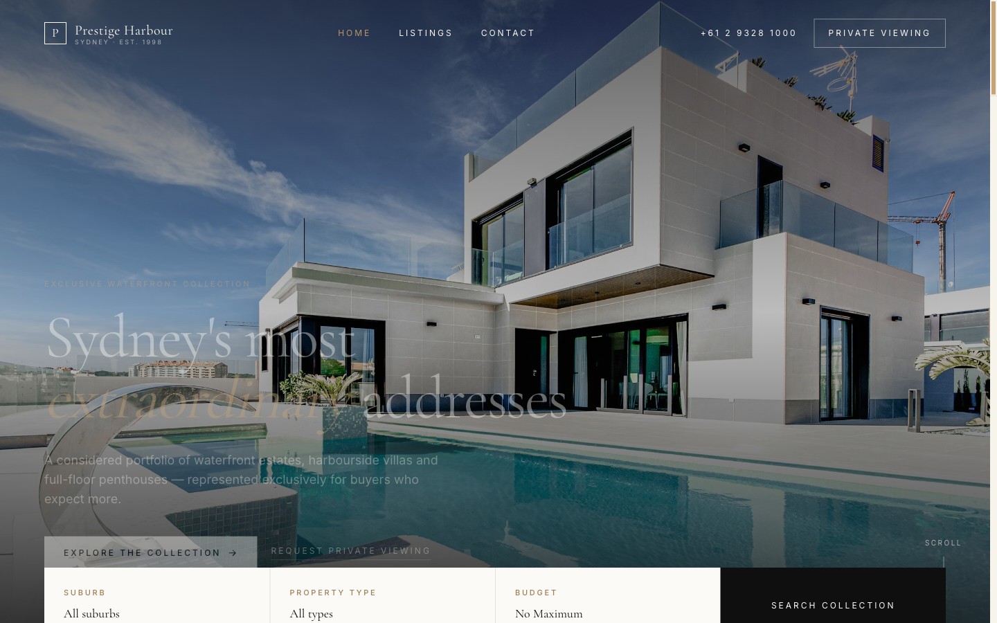 Prestige Harbour — Sydney luxury real estate