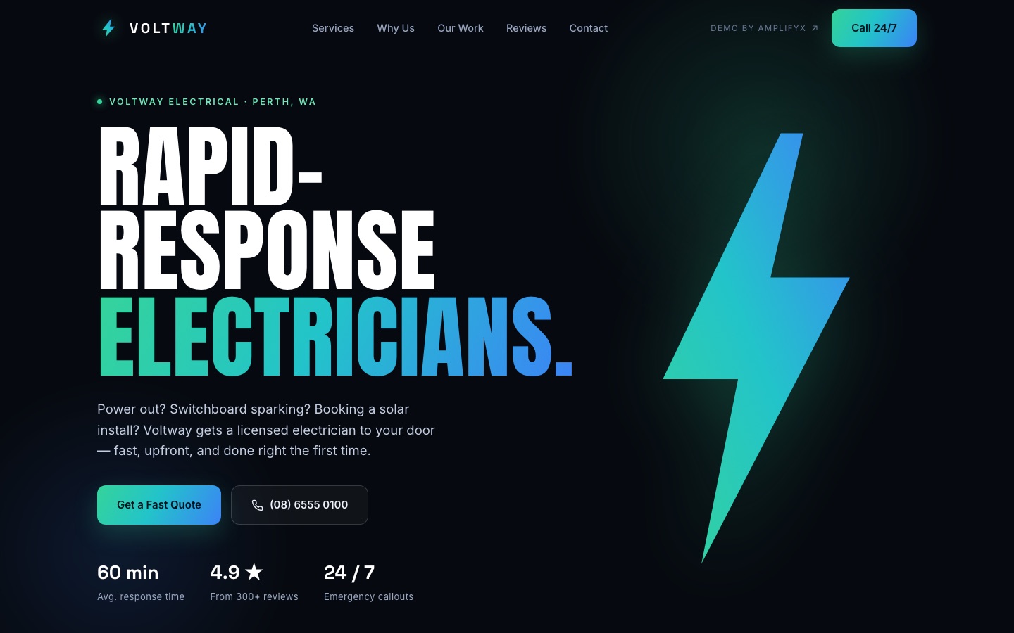 Voltway Electrical &mdash; Perth electrician concept build